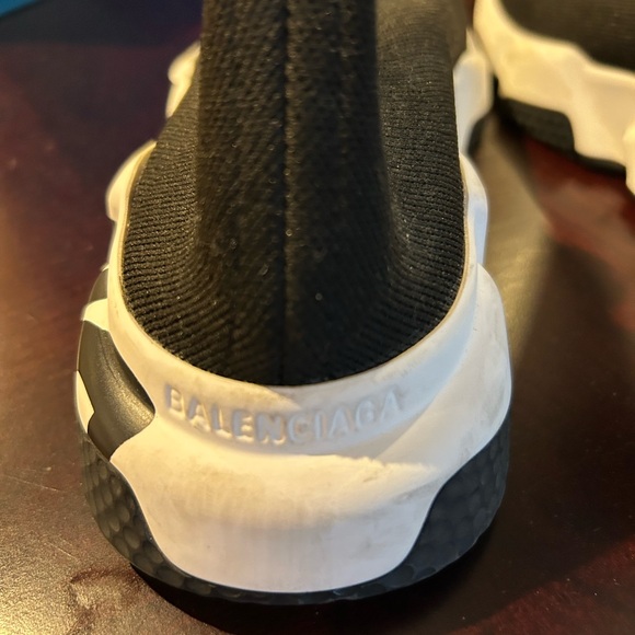 Balenciaga Black Knit High-Top Sneakers - Picture 4 of 9